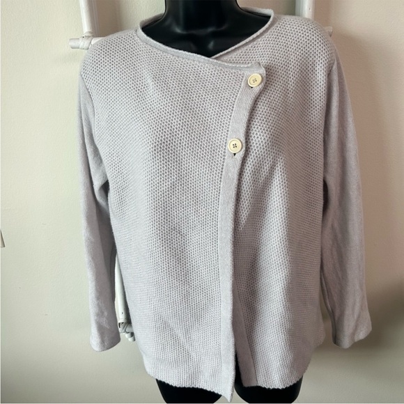 Whyci Milano Womens Gray Cardigan Sweater Size 40 - Picture 3 of 9